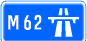 M62 Motorway Sign