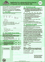 d741 driving licence form