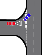 If a car approaches in the new road