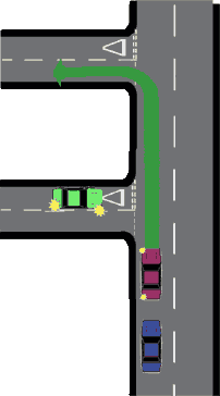 Delaying your signal at a junction.